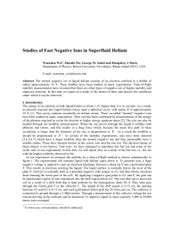 Studies of Fast Negative Ions in Superfluid Helium