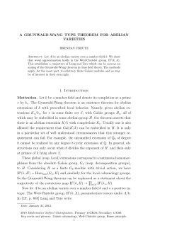 A GRUNWALD-WANG TYPE THEOREM FOR ABELIAN VARIETIES
