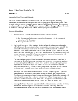 District Provided Access to Electonic Info