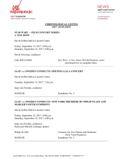 CHRONOLOGICAL LISTING 2017–18 SEASON STAR WARS