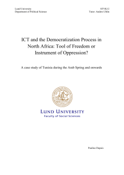 ICT and the Democratization Process in North Africa: Tool of