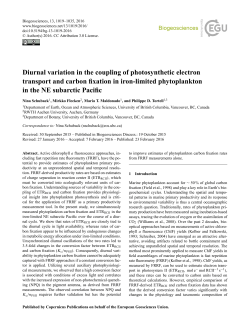 Diurnal variation in the coupling of photosynthetic electron transport