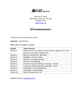 Oil Fundamentals I