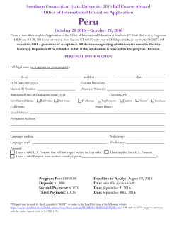 Southern Connecticut State University 2016 Fall Course Abroad