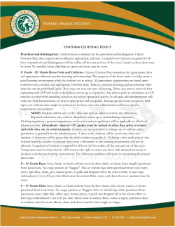 Uniform Clothing Policy - Liberty Christian Prep