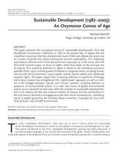 Sustainable Development: An Oxymoron Comes