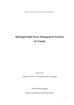 Municipal Solid Waste Management Practices in