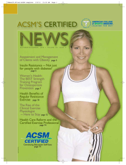 acsm`s certified - ACSM Certification