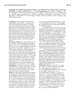 Stratigraphy and Attitude Measurements of Interior Layer Deposits in