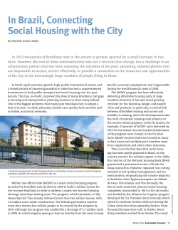 In Brazil, Connecting Social Housing with the City