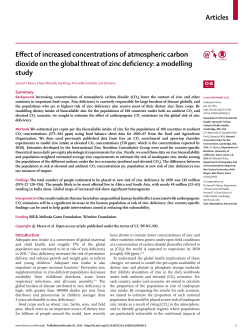 Effect of increased concentrations of atmospheric carbon dioxide on