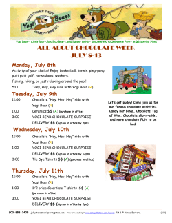 all about chocolate week july 8-13 - Jellystone Park&trade; at Whispering