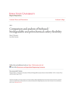 Comparison and analysis of biobased/biodegradable and