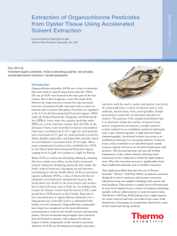 Extraction of Organochlorine Pesticides from Oyster Tissue Using