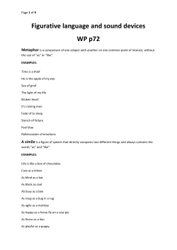 Figurative language and sound devices WP p72