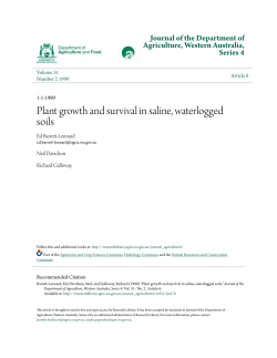 Plant growth and survival in saline, waterlogged