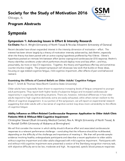 Conference Abstracts 2016 - of the Society for the Study of Motivation
