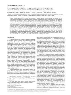 Lateral transfer of genes and gene fragments in prokaryotes