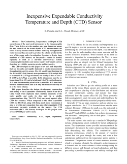 Inexpensive Expendable Conductivity Temperature and Depth (CTD