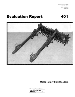 401 Miller Rotary Flex Weeders