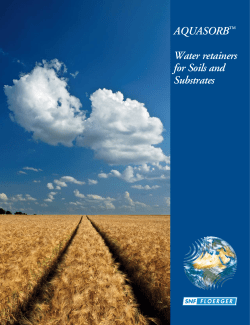 AQUASORB&trade; Water retainers for Soils and Substrates
