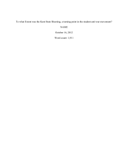 To what Extent was the Kent State Shooting, a