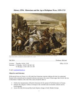 History 3P94: Historians and the Age of Religious