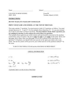 Pitt Exam 3 2009-10