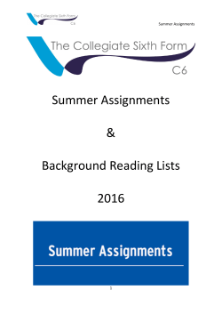 HILLSYDE SIXTH FORM - The Doncaster Collegiate Sixth Form