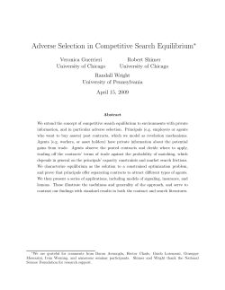 Adverse Selection in Competitive Search Equilibrium∗