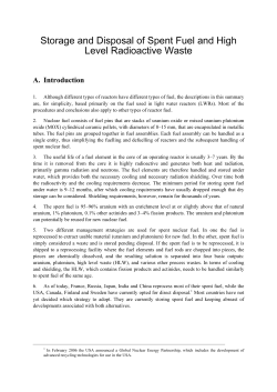 Storage and Disposal of Spent Fuel and High Level Radioactive