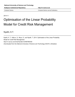 Optimisation of the Linear Probability Model for Credit Risk
