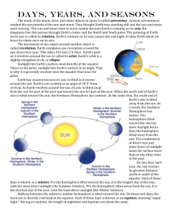 DAYS, YEARS, AND SEASONS