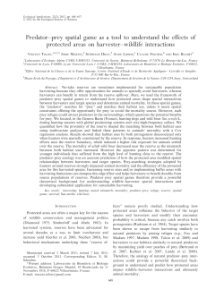 Predator&ndash;prey spatial game as a tool to understand the effects of