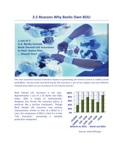 3.5 Reasons Why Banks Own BOLI