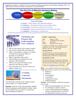 The Five C`s of Effective Business Writing - University