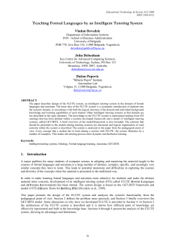 Teaching Formal Languages by an Intelligent