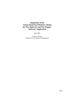 Adaptation of the Nelson Dead Fuel Moisture Model for Fire