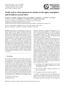Oxalic acid as a heterogeneous ice nucleus in the upper