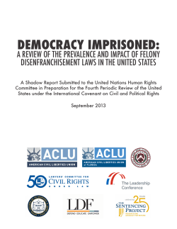 Democracy Imprisoned - The Sentencing Project