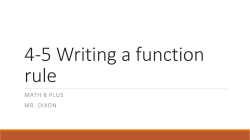 4-5 Writing a function rule