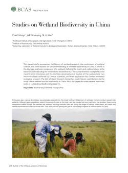 Studies on Wetland Biodiversity in China