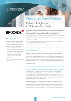 Brocade and Procera