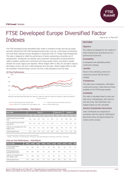 FTSE Developed Europe Diversified Factor Indexes