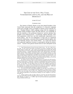 1023 THE COST OF THE VOTE: POLL TAXES, VOTER