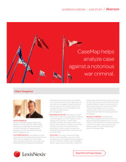 CaseMap helps analyze case against a notorious war