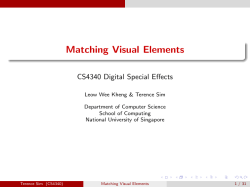 Matching Visual Elements - NUS School of Computing