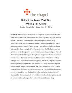 Behold the Lamb (Part 2) &ndash; Waiting For A King