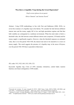 Was there a Liquidity Trap during the Great Depression?