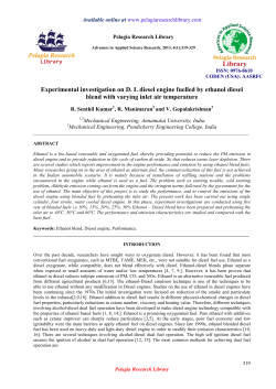 Experimental investigation on D. I. diesel engine fuelled by ethanol